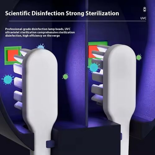 Portable Mini UV Toothbrush Sterilizer Rechargeable Wall-Mounted Sanitizer for Home Use Plastic Couples Bathroom Sanitizing