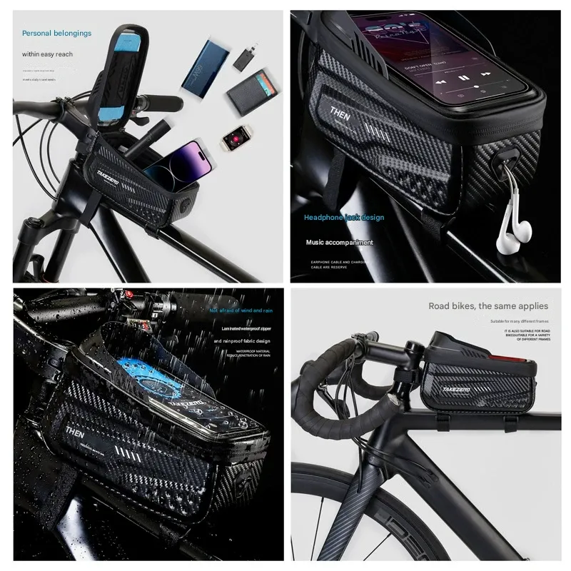 Bestseller EVA Mountain Bike Top Tube Bag – Waterproof Bicycle Frame Pack for Phone Keys | Unisex Cycling Accessories | Quick-Release Design