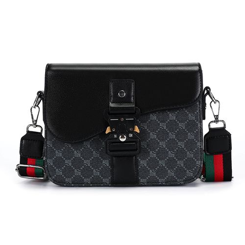 New unisex crossbody bag, saddle bag style with leather flap closure.