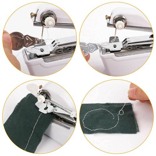 Portable Mini Electric Sewing Kit for Home Use, Cordless Rechargeable Stitch Tool for Clothes Curtains Socks, Instant Fabric Repair with One-Hand Operation