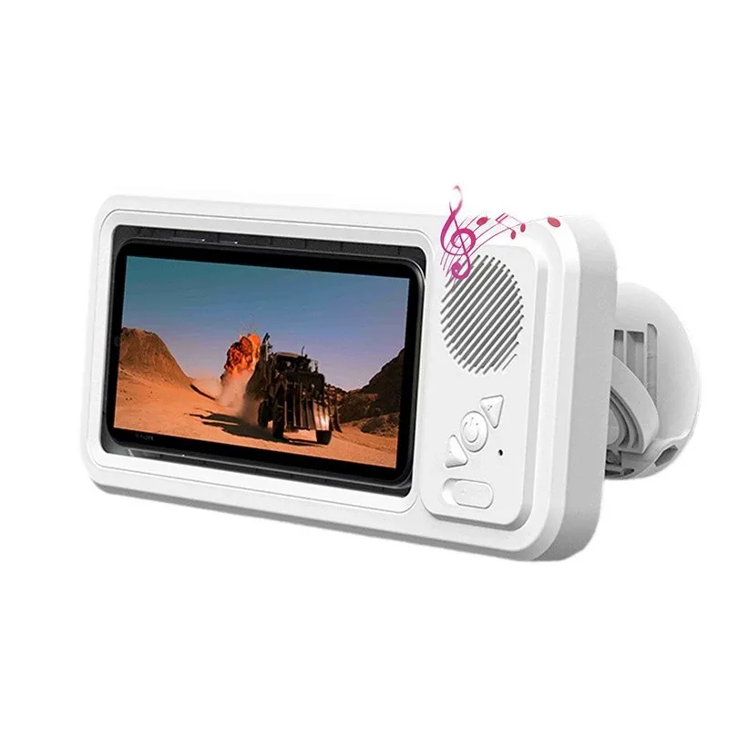 Bathroom waterproof mobile phone box Bluetooth speaker audio bath watching TV stand mobile phone holder touch screen mobile phone box