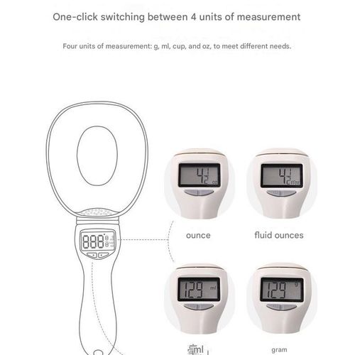 Multifunctional large spoon scale, measuring spoon, electronic scale, fitness feed control, pet feeding spoon, kitchen baking weighing spoon