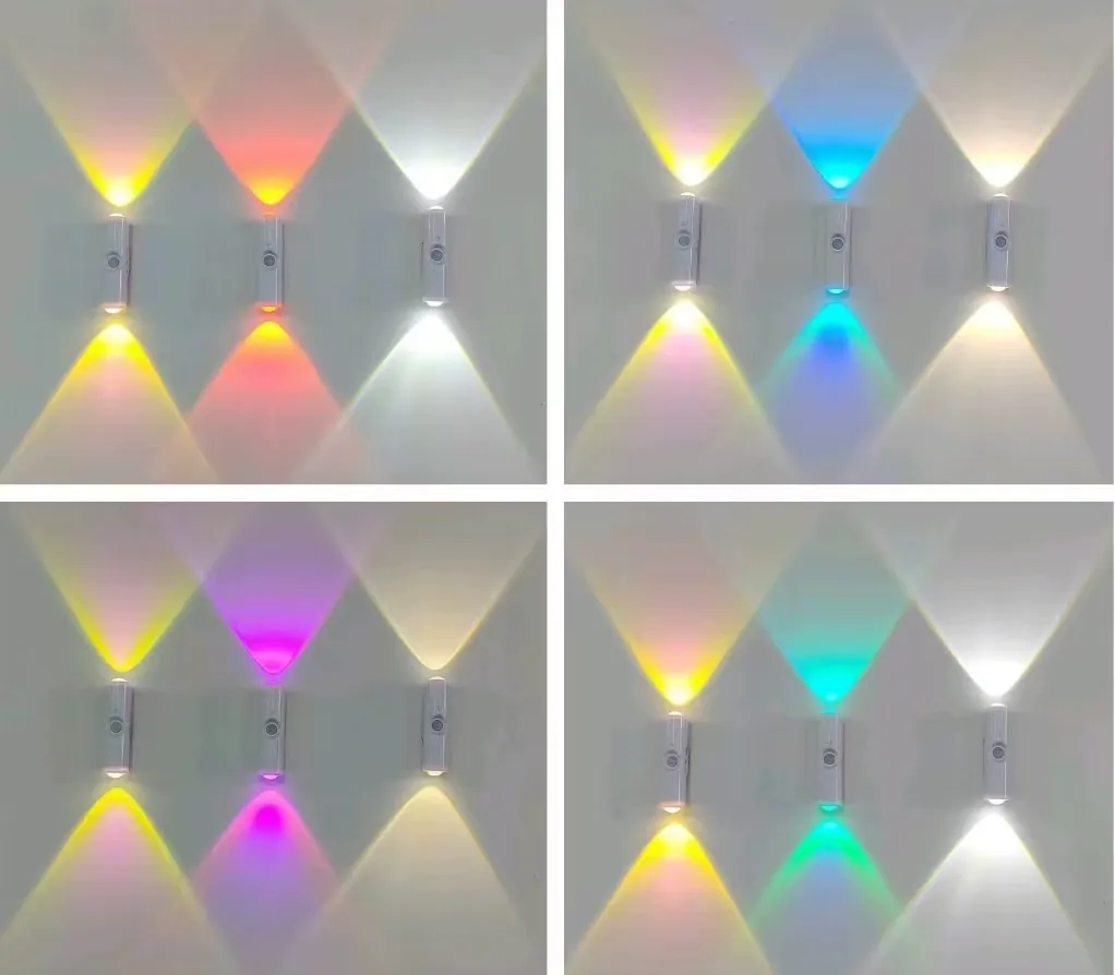 New Smart Human Body Induction Light Self-Adhesive Magnetic Wall Lamp Rechargeable Night Light Hill Double Cat Eye Ambient Light