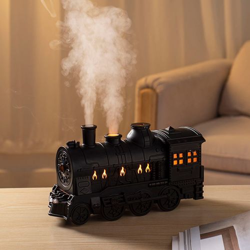 Small train aromatherapy machine desktop ultrasonic large fog volume intelligent jellyfish spray retro train humidification aromatherapy machine