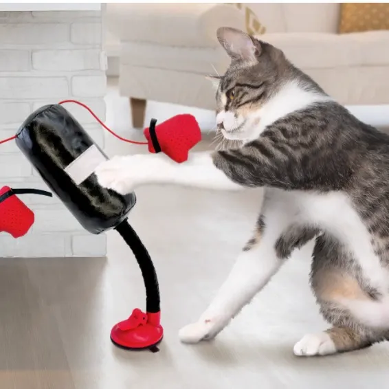 Cat toys, cat boxing games, multifunctional cat boxing toys, suitable for cats and dogs to play on the ground