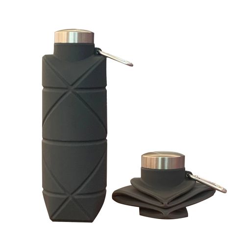 Collapsible Diamond-Shaped Silicone Water Bottle | Food-Grade Leakproof & Unbreakable | Portable Foldable Cup for Hiking, Camping, Travel | BPA-Free Eco-Friendly