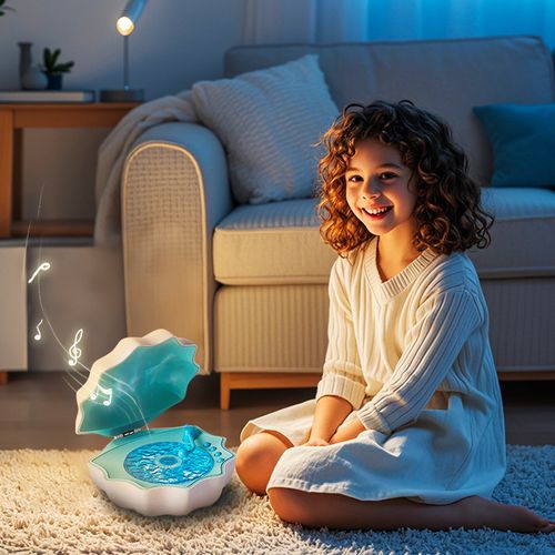 Adjustable LED Light Shower Speaker with Modern Design Ambient Wave Music Player Shell Mood Lamp Bedroom Living Room Outdoor Use