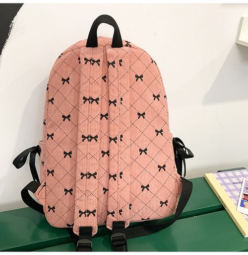 Cute schoolbag for female college students, fashionable bowknot backpack, Japanese style, versatile travel computer backpack