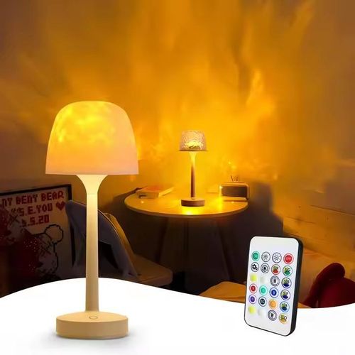 The best gift you will ever get. High-foot water ripple atmosphere table lamp romantic interest gift projection remote control night light couple gift sixteen colors plus remote control