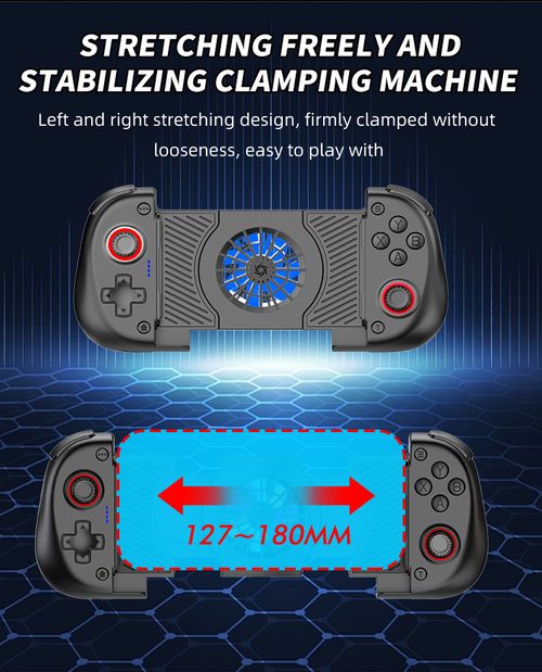 Every gamer needs a gamepad like this! X3 stretch game controller cooling fan dual hall vibration continuous switch Android IOS PC Bluetooth controller