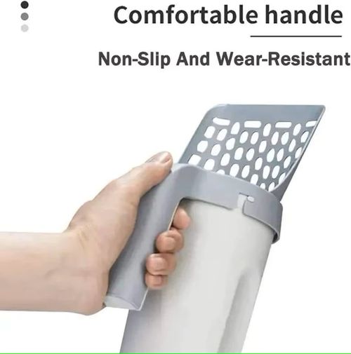 Plastic Litter Shovel Portable Large Capacity Garbage Poop Bag Cleaning & Groomiing Cat Litter Shovel