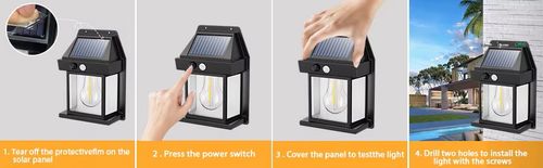 Hot Sell Solar Wall Lamp Outdoor Garden Lights Human Body Sensing Wall Lamp Road Lights Waterproof Solar Garden Lamp Night Light