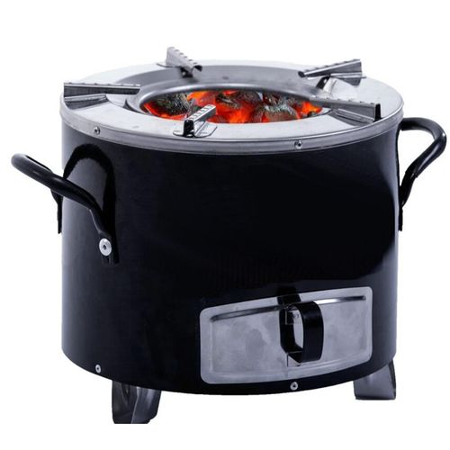 Stainless Steel Charcoal Stove  Energy Saving, Multifunctional BBQ & Camping Stove, Portable Wood Fire Cooker for Outdoor, Garden, Picnic