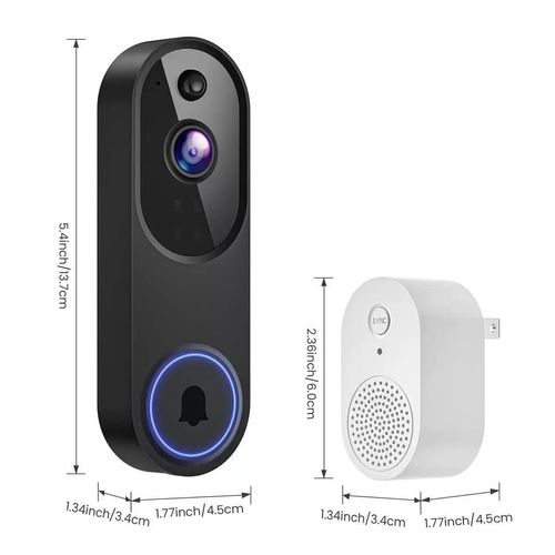 Wireless Video Doorbell Camera, Smart Security Doorbell Camera, 1080P, AI Human Detection , Night Vision, Instant Alert, Two Way Audio, 2.4G WiFi Only, Simple Installation and Rechargeable Battery, Cloud Storage, WiFi Camera