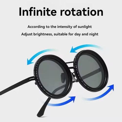 High quality circular polarized brightness adjustable sunglasses aperture ND filter tone adjustment sunglasses with camera lens UV anti-ultraviolet personality nd sunglasses