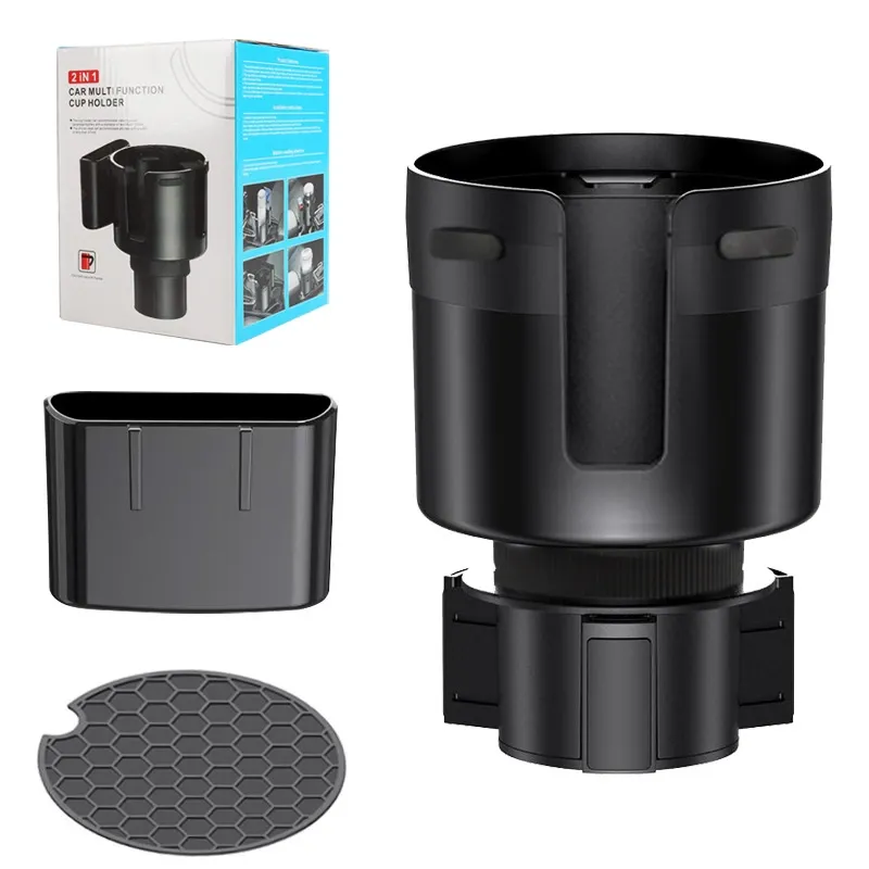2-in-1 Car Cup Holder, Car Beverage Holder, Convertible Coaster, Multifunctional Storage Rack, 108mm Car Cup Holder