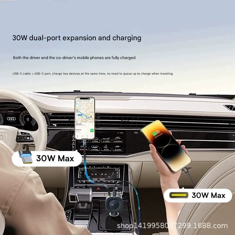 2025 Upgraded 120W Super Fast Car Charger Dual Port | QC3.0+PD 20W Smart Power Delivery | Cigarette Lighter Adapte