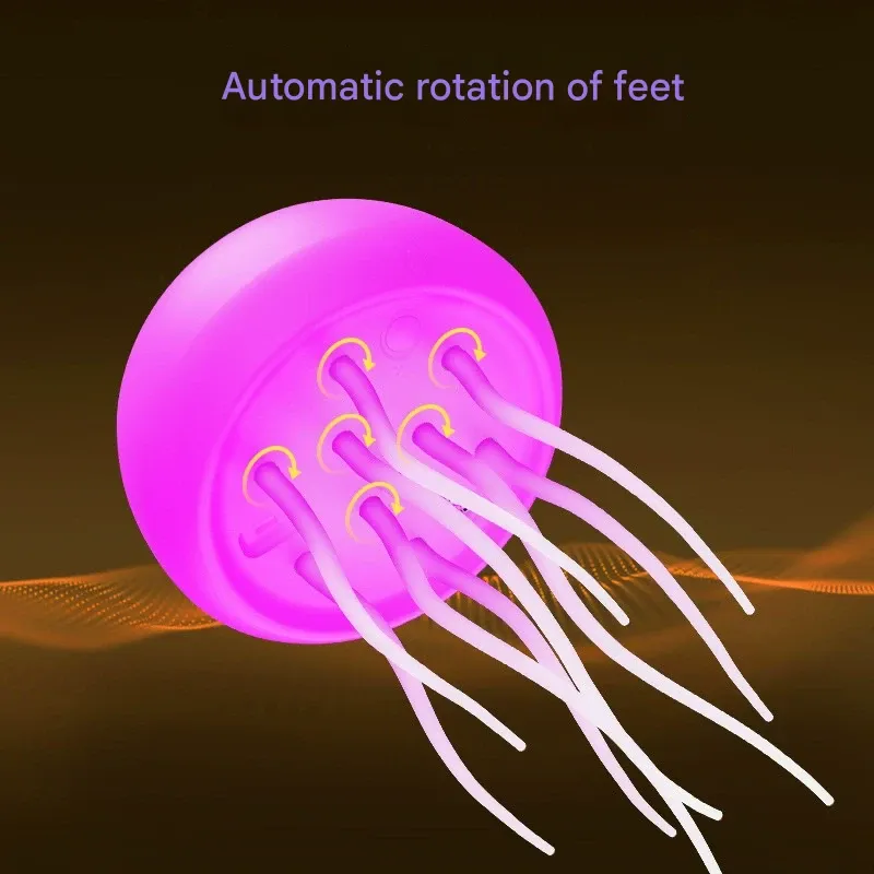 Smart voice-controlled jellyfish lamp atmosphere lamp night light smart tentacles colorful gradient desktop small ornaments