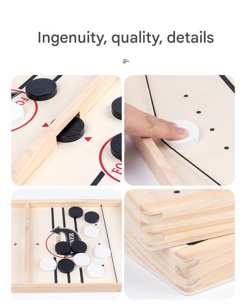 A little strategy, a lot of action—it is competitive fun for all ages.Wooden bouncy chess parent-child interactive chess bumping chess