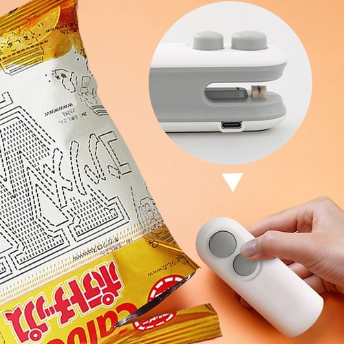 Mini Handheld Sealer for Snacks Bags - Portable Heat Sealing Machine, One-Press Food Saver for Plastic Bags Home & Travel Use, Leak-Proof & Freshness Keeper