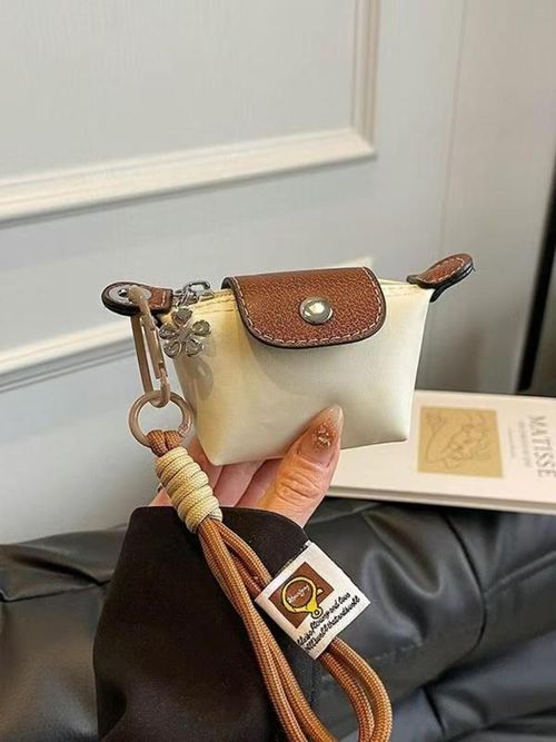 Mini Wallet for Women, Detachable Nylon Wrist Strap Coin Purse, Zipper Closure, Decorative Bag