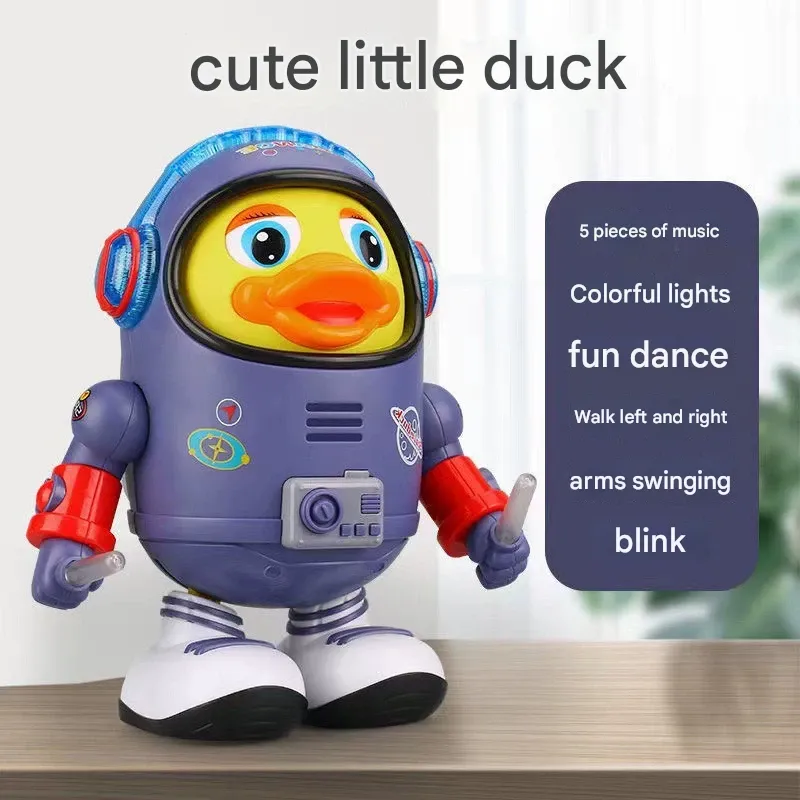 Electric Dancing Space Duck Toy– Singing & Glowing Robot for Kids, Interactive Musical Toy for Boys & Girls, Perfect Birthday gift