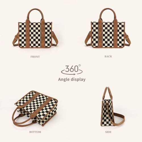 2025 New Women's PU Tote Bag - Stylish Shoulder Crossbody Purse with Double Zipper, Spacious Casual Work & Travel Handbag, Lightweight Durable Designer Bag