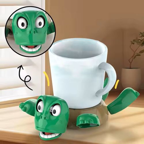 New Green Turtle Cup Holder 3d Funny Animated Turtle Coasters Toy With Funny Expression for Drinks