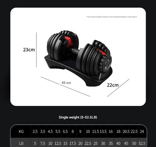 Men's and women's automatic fast adjustable dumbbell set 24kg 52.5 pounds adjustable dumbbell 15 gears. Delivery in 3 days
