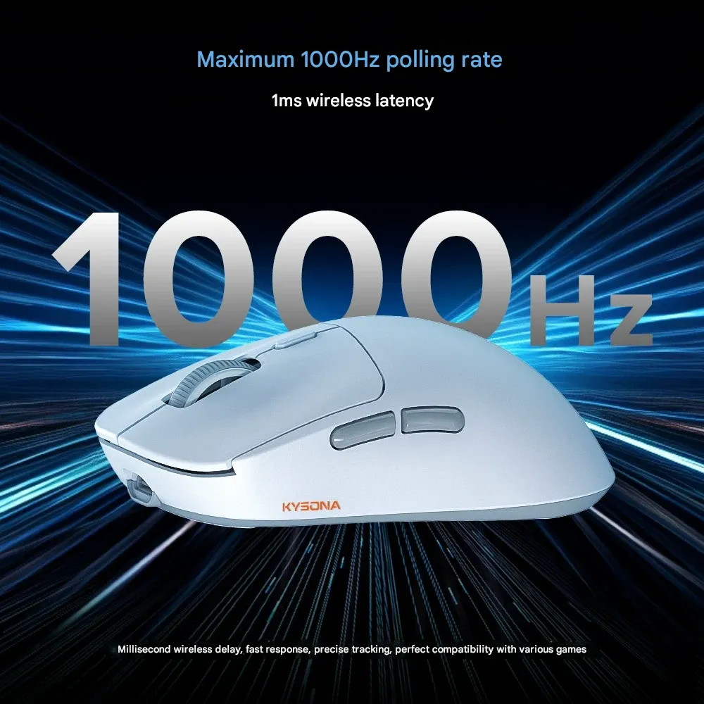 Everyone who uses it will praise it. American e-sports gaming mouse KYSONAM600V2 lightweight mouse 55g PAW3395 hot new wireless