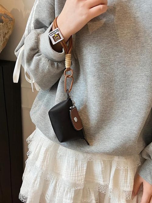 Mini Wallet for Women, Detachable Nylon Wrist Strap Coin Purse, Zipper Closure, Decorative Bag