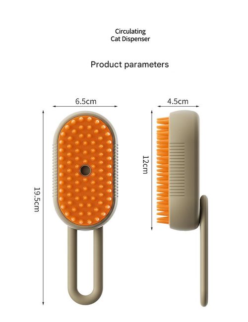 Cat Steam Brush for Cats Multifunctional Plastic Cat Dog Steaming Brush Pet Spray Wash Brush With Handle