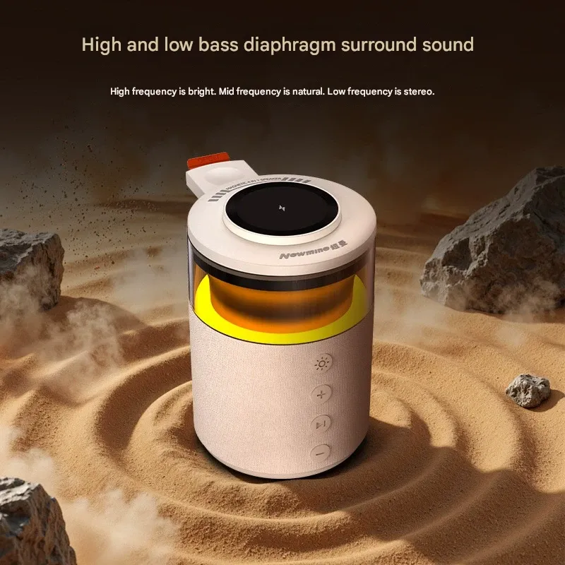 Wireless Charging Bluetooth Speaker Magnetic Desktop Phone Holder All-in-One Night Light Speaker Charging Base