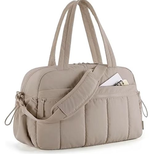 Quilted Tote Bag Gym Bag for Women Duffle Bag for Travel with Wet Pocket Lightweight Carry on Weekender Duffel Water Resistant