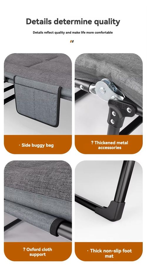 Lunch break folding bed outdoor single bed simple portable office nap camp bed multifunctional recliner accompanying bed