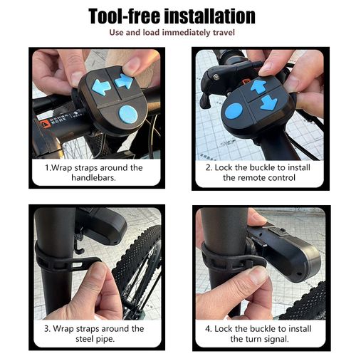 Remote control bicycle taillight with horn, turn signals, and USB charging, a warning light for night riding.