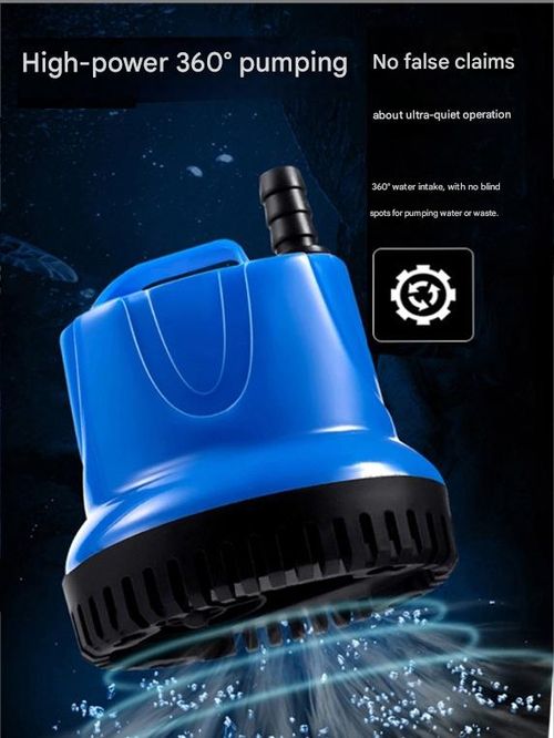 Silent submersible pump for aquariums, 3-in-1 submersible vacuum pump, fish aerator, aquarium filtration and circulation system