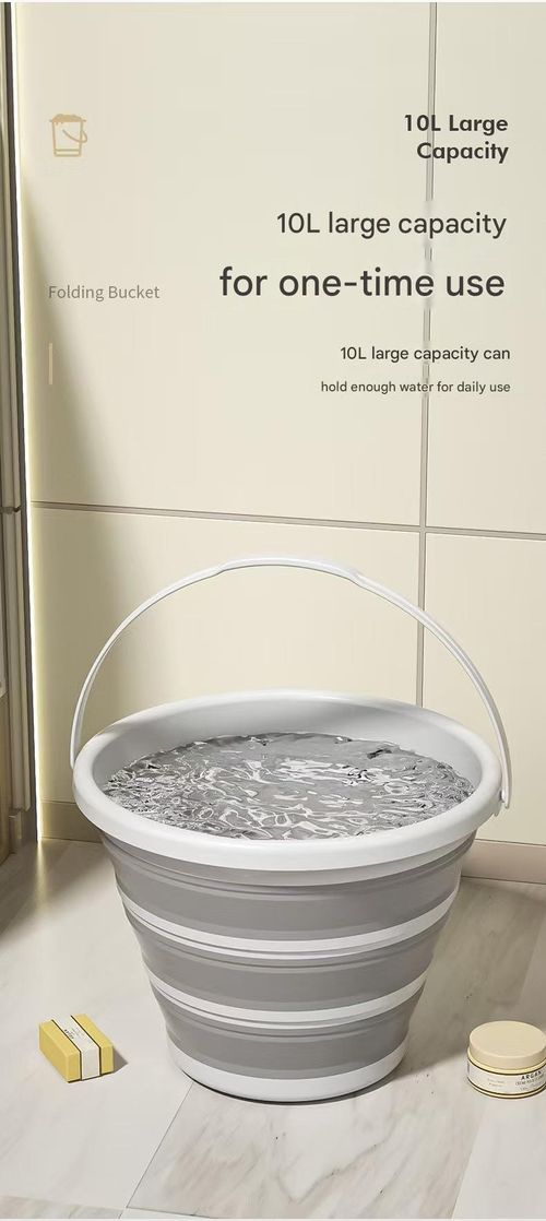 Portable Collapsible Bucket - Foldable Water Storage Container for Camping, Hiking, Fishing | Lightweight Sink Basin for Washing Face, Cooking, Foot Soak (Compact Travel Design)