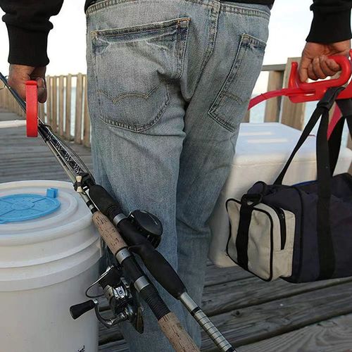 Ergonomic Multi-Purpose Carrier Handle - Heavy Duty Grocery Bag Holder with Shoulder Strap, Handsaver for Shopping, Prevents Cutting & Pain from Plastic Bags