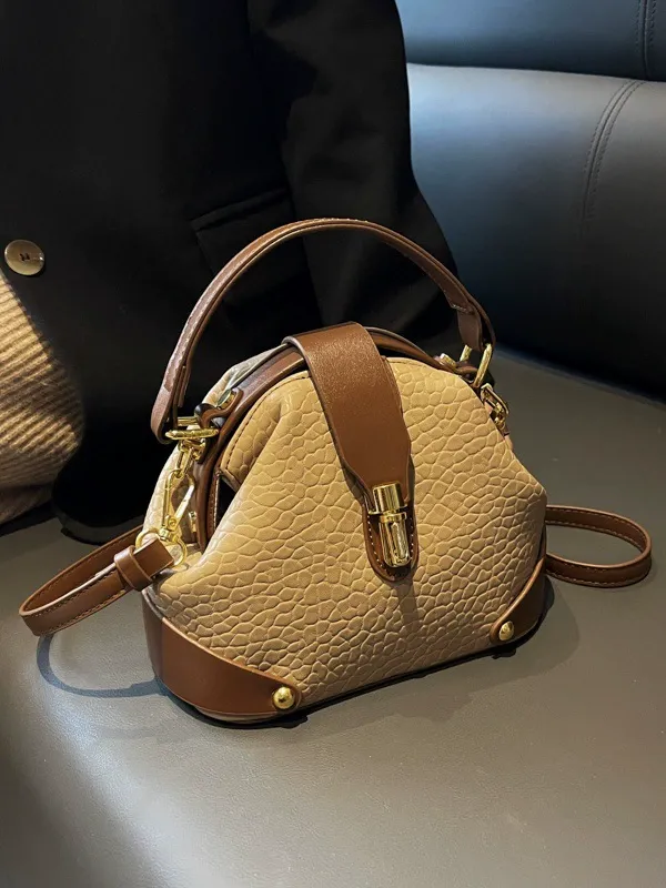 High-end women's handbag, cross-border style, 2025 new popular trendy and versatile fashion handbag, crossbody bag, simple and textured shoulder bag.