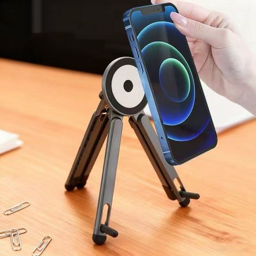 New folding phone stand, magnetic desktop multi-functional phone, tablet, and laptop universal aluminum alloy stand