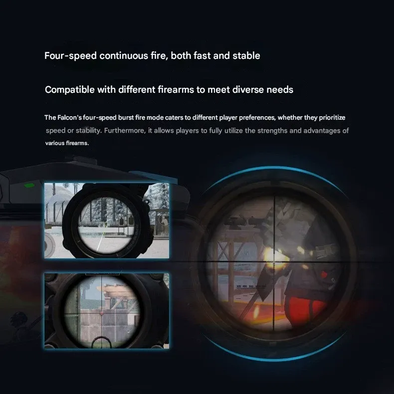 GameSir F4 Game Controller with Wolfhawk Physical Burst Capacitive Firepower, Portable Buttons for Mobile Games and Battle Royale.