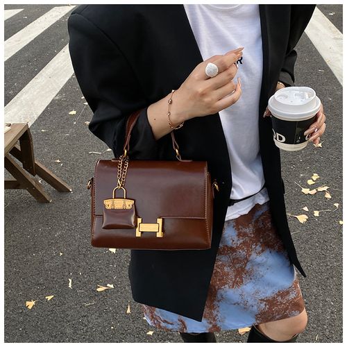 Retro women's handbag, super popular small tote bag, commuter shoulder and cross-body bag.