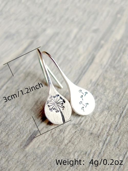 Stylish Retro Dandelion Flower Stud Earring Jewelry for Men and Women - Perfect Jewelry Gift Suitable for Both Men and Women Daily Vacation Gift From A Best Friend