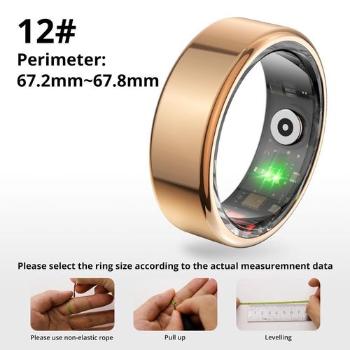 ColMi Smart Ring, 1 Count Fitness Ring with Sleep, Heart Rate and Blood Oxygen Tracker, Waterproof Fashionable Smart Ring, Wearable Heart Beat Monitor, Gift for Men and Women