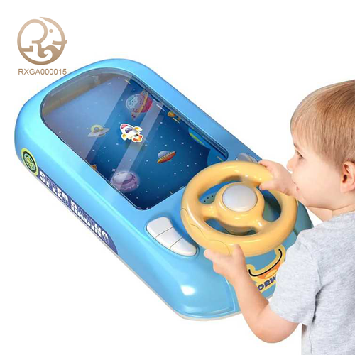 Unisex Kids Electronic Racing Adventure Game Set Simulation Steering Wheel Toy Car & Spaceship for Ages 5 to 7 Years