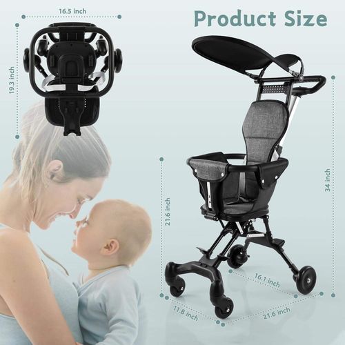Luxury high-end landscape baby stroller comfortable baby carriage pram  foldable portable and with four wheels.