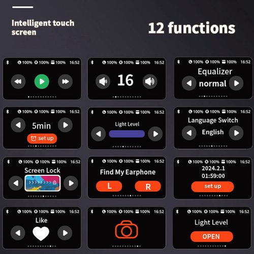 Latest Smart electronic gadgets Touch screen Anc Enc High Quality Noise Cancellation Tws Earphone Mini Earbuds Bt Headphone