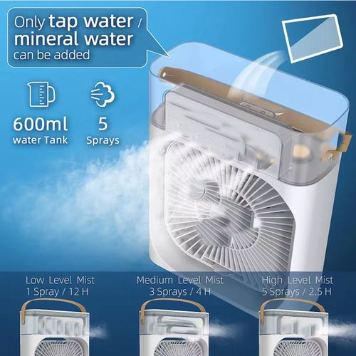 5 holes spray fan humidification refrigeration air conditioning fan desktop dormitory mini usb water fan