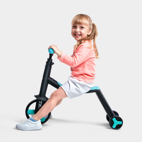 Multifunctional 3-in-1 kick foot scooter, kids' scooter with flashing PU wheels, a toy for babies and young children.